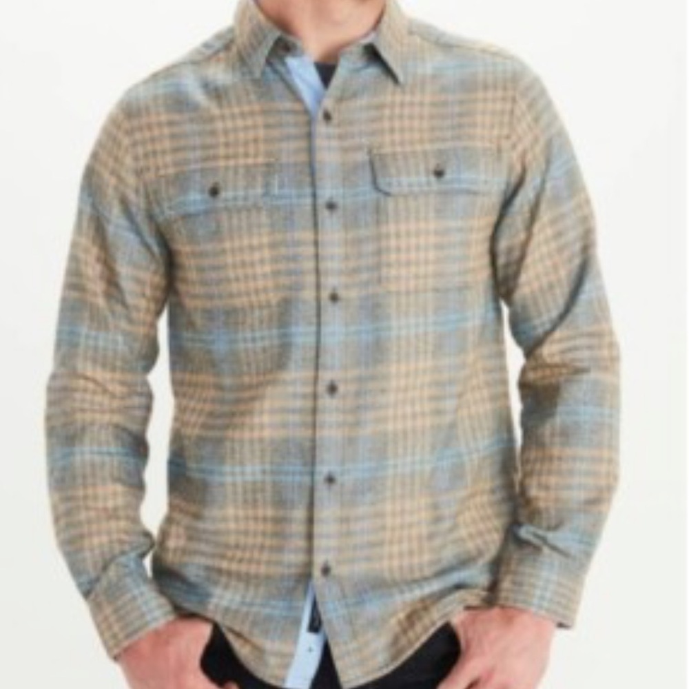 NWT MARMOT jasper Midweight Flannel plaid button down shirt size XL